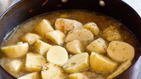 апельсиновое рагу из курицы и картофеля