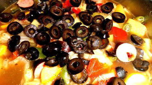 ароматное рагу с колбасками