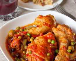 Фрикасе из курицы со сладким перцем