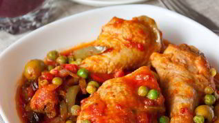 Фрикасе из курицы со сладким перцем