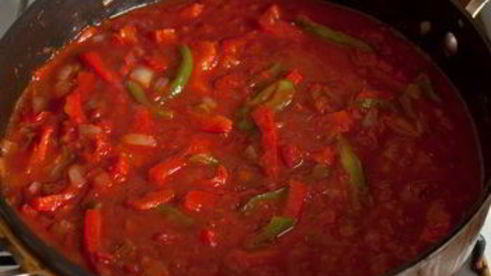 фрикасе из курицы со сладким перцем