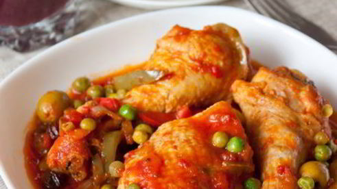 фрикасе из курицы со сладким перцем