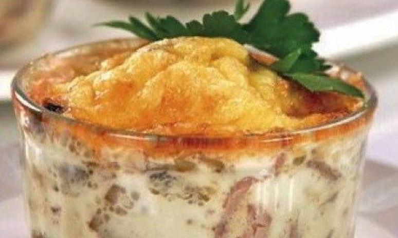 Рецепт грибного рагу со сливками