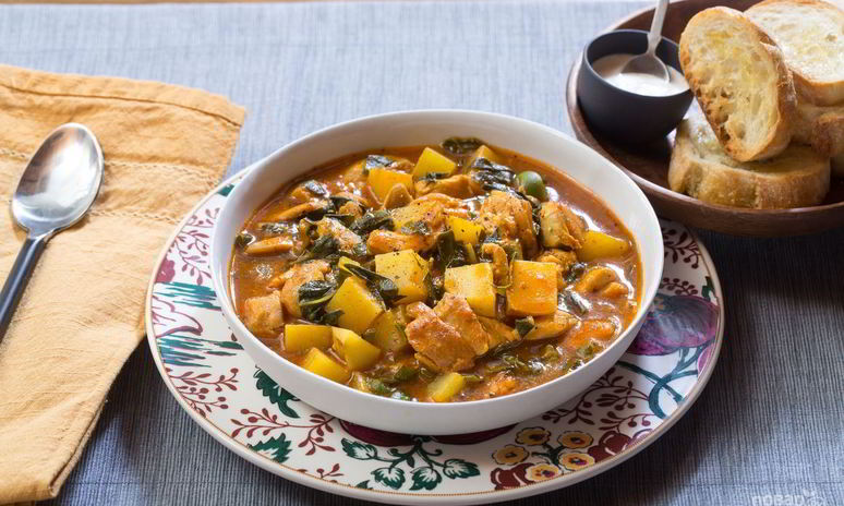 Рецепт картофельного рагу с курицей