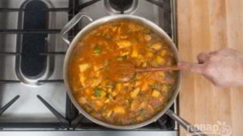 картофельное рагу с курицей