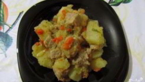 картофельное рагу со свининой