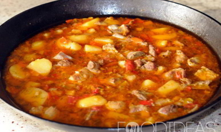 Рецепт овощного рагу с баклажанами, картошкой и мясом