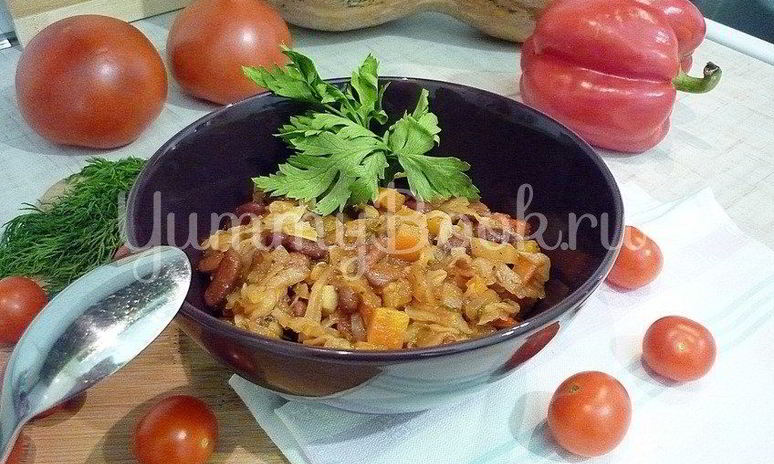 Рецепт овощного рагу с фасолью