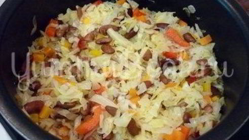 овощное рагу с фасолью