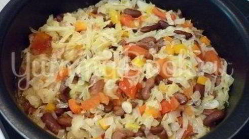 овощное рагу с фасолью