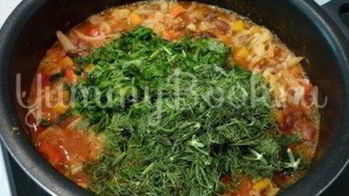 овощное рагу с фасолью