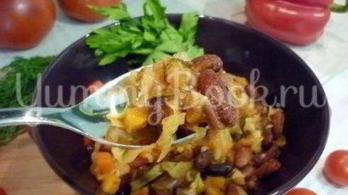 овощное рагу с фасолью