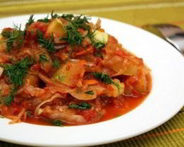 Овощное рагу с капустой и картофелем