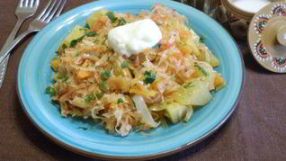 Овощное рагу с капустой