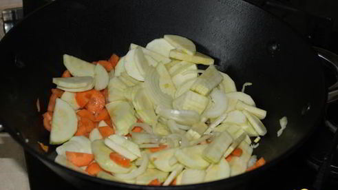 овощное рагу с кинзой