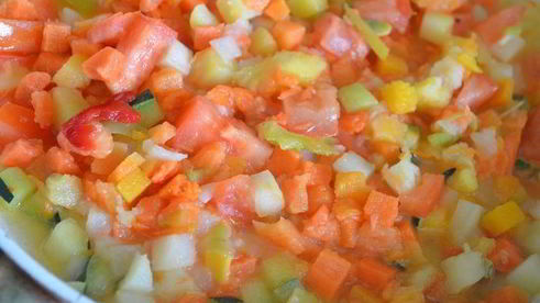 овощное рагу в ржаном хлебе