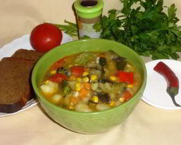 Овощное рагу Яркие краски лета