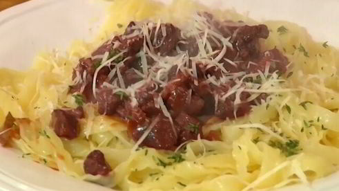 паста с рагу из дичи