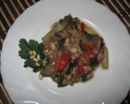 Постное рагу с баклажанами