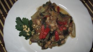 Постное рагу с баклажанами