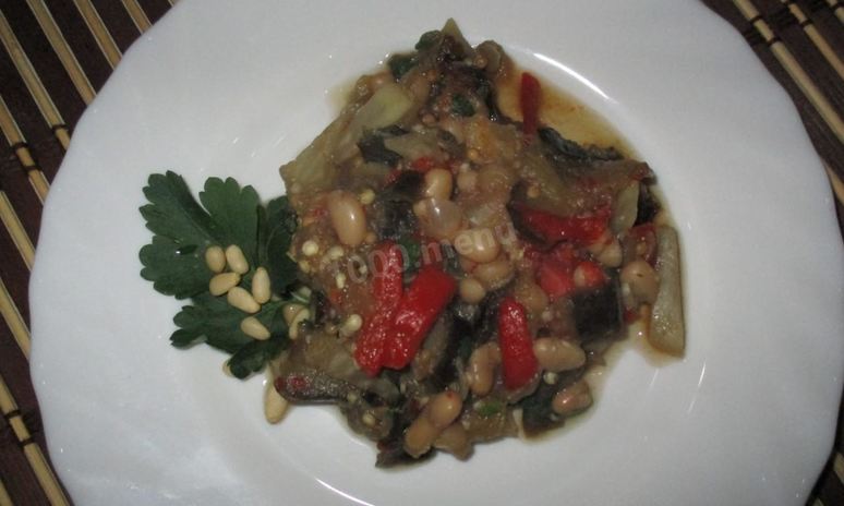 Рецепт постного рагу с баклажанами