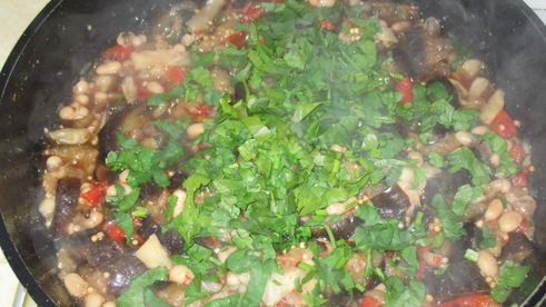 постное рагу с баклажанами