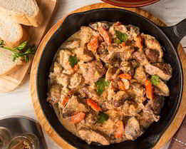 Рагу из ассорти куриных потрошков