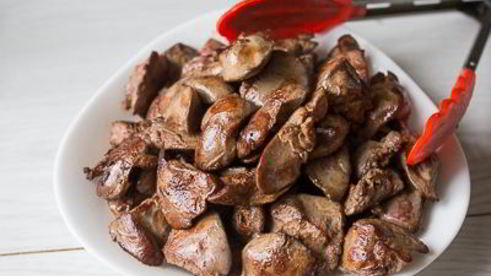 рагу из ассорти куриных потрошков