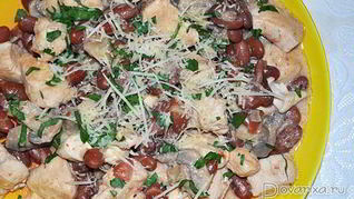 Рагу из курицы с фасолью и грибами