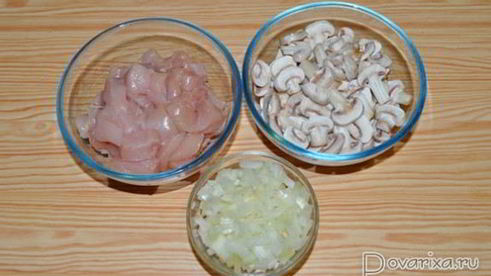 рагу из курицы с фасолью и грибами