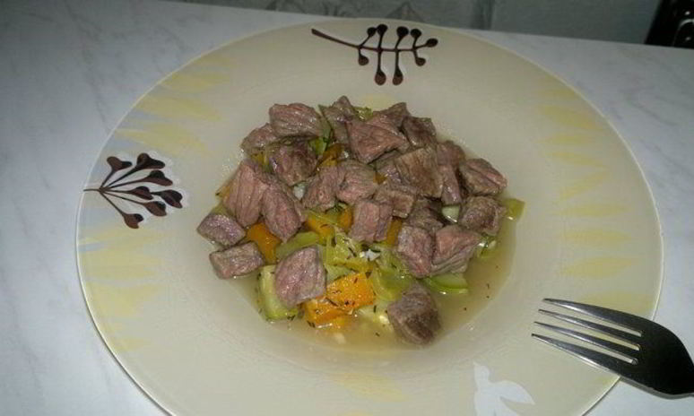 Рецепт рагу из молодых овощей и говядины