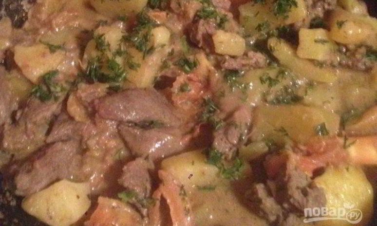 Рецепт рагу из оленины с помидорами и кабачками