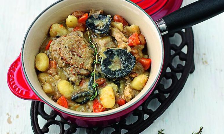 Рецепт рагу из цесарки с шампиньонами и ньокками
