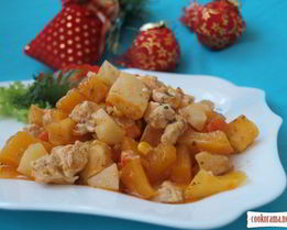 Рагу из тыквы и куриного филе