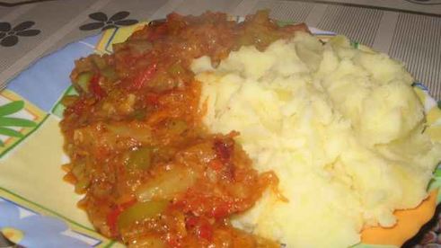 рагу овощное с картофельным пюре