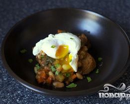 Рагу с фасолью и мангольдом