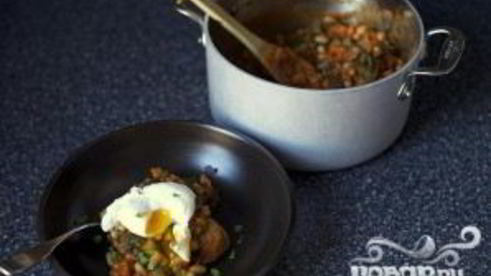 рагу с фасолью и мангольдом