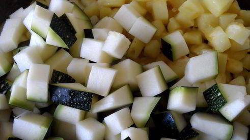 рагу с грибами и кабачками