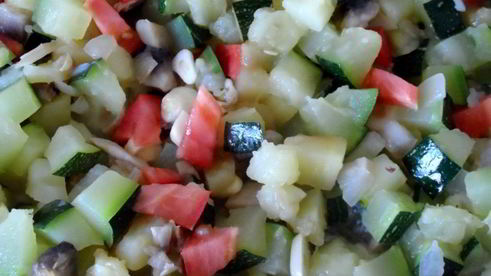 рагу с грибами и кабачками