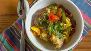 Рагу со свининой и кабачками