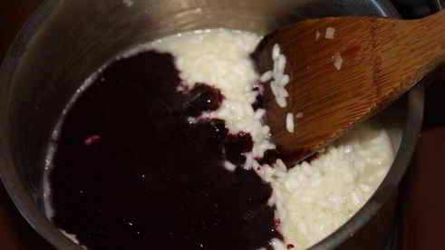 черничное ризотто