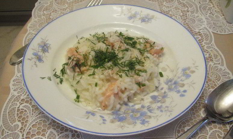 Рецепт изысканного ризотто с лососем