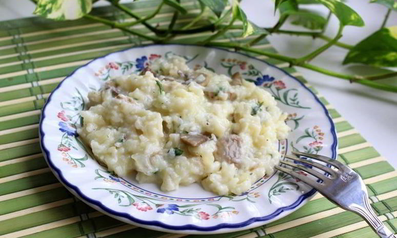 Рецепт классического ризотто с курицей и грибами