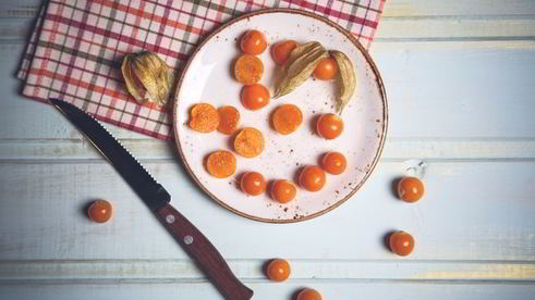 морской гребешок с овощным ризотто