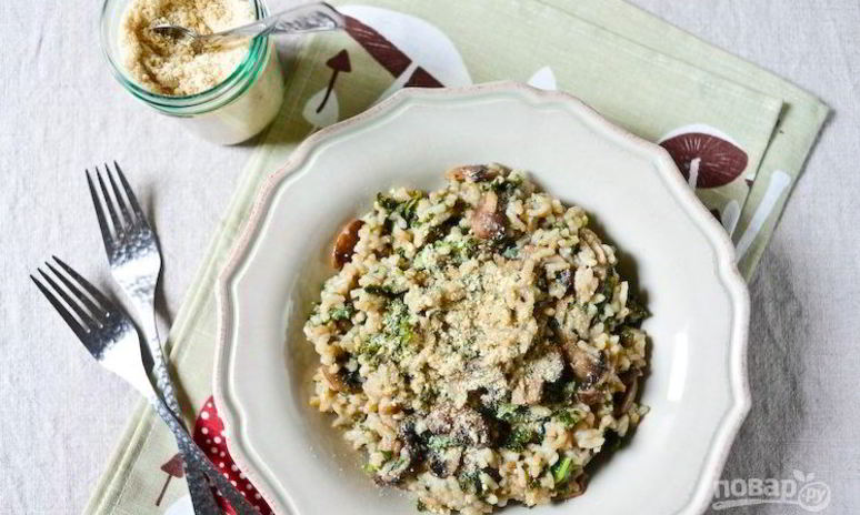 Рецепт ризотто классический с грибами