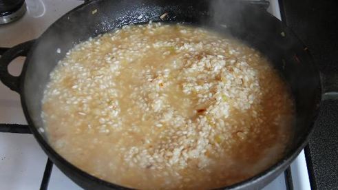 ризотто с белыми грибами и петрушкой