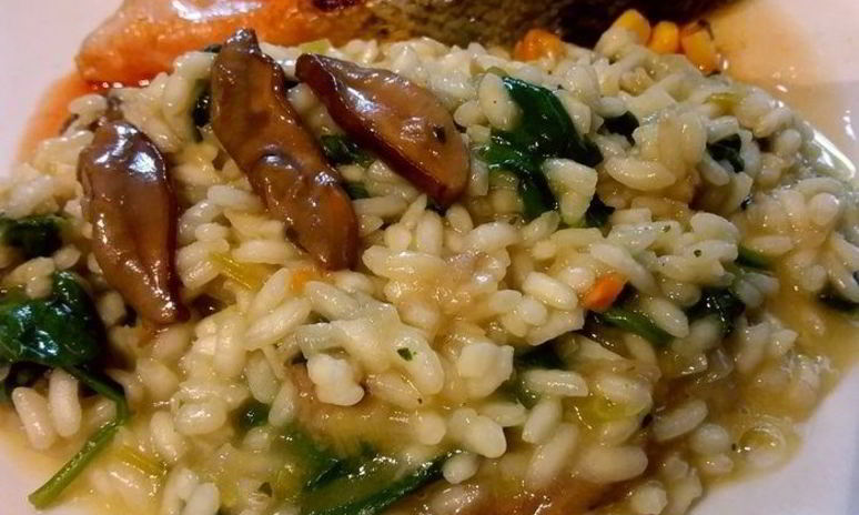 Рецепт ризотто с белыми грибами и шпинатом