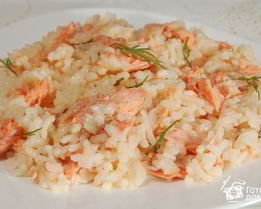 Ризотто с форелью