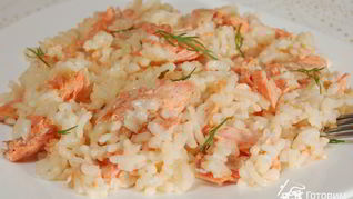 Ризотто с форелью