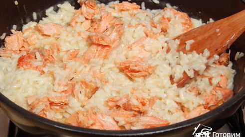 ризотто с форелью